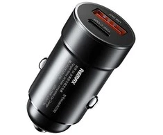 Automobilinis įkroviklis Remax RCC361 15W USB-C/USB-A juodas