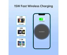 Automobilinis laikiklis-įkroviklis Choetech T205-F MagSafe 15W juodas