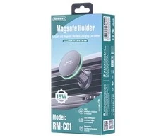 Automobilinis laikiklis-įkroviklis Remax RM-C01 MagSafe 15W juodas