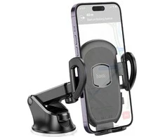 Automobilinis telefono laikiklis Hoco H9 (dashboard) juodas