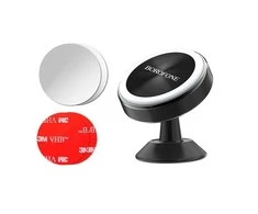 Automobilinis telefono laikiklis Borofone BH5 Platinum, tvirtinamas ant prietaisų skydelio, magnetinis