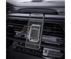 Automobilinis telefono laikiklis Hoco CA74 tvirtinamas į ventiliacijos groteles, magnetinis, juodas-pilkas