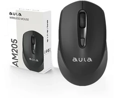 Aula AM205 2.4G Bezvadu Komplakta Datora Pele 4 pogas 800-1600dpi Melna