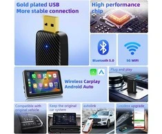 Belaidis CarPlay/Android Auto adapteris Reach U4 juodas