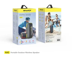 Bluetooth nešiojamas garsiakalbis Awei KA5 20W juodas-geltonas
