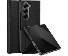 Dux Ducis Brill leather dėklas skirtas Samsung Galaxy Z Fold 6 with flap and card slot – juodos spalvos
