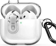 DUX DUCIS PECL - TPU+PC apsauginis dėklas skirtas AirPods 4 juodas