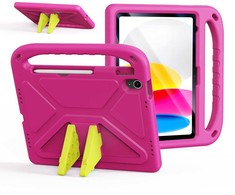Dėklas Dux Ducis Puff Apple iPad 10.9 2022/iPad 11 2025 rožinis