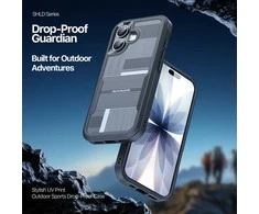 Dėklas Dux Ducis Shld Apple iPhone 17 juodas (Umbra Pattern)