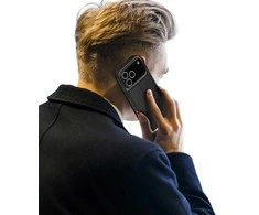 Dux Ducis Skin Pro dėklas skirtas Apple iPhone 17 Pro su Flip and Card Slot – juodos spalvos