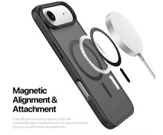 Dux Ducis Yind Apple iPhone 17 Air dėklas Compatible su MagSafe – juodos spalvos