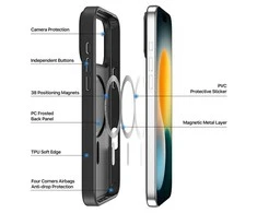 Dėklas DUX DUCIS case YIND compatible with MagSafe for IPHONE 17 PRO MAX juodas