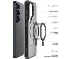 Dėklas Dux Ducis Yind Magnetic Stand Samsung S948 S26 Ultra juodas