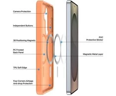 Dėklas Dux Ducis Yind MagSafe Samsung S947 S26 Plus oranžinis