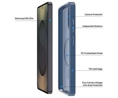 Dėklas Dux Ducis Yind MagSafe Samsung S948 S26 Ultra tamsiai mėlynas