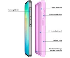 Dėklas Dux Ducis Yind skirtas Samsung A266 A26 5G rožinis