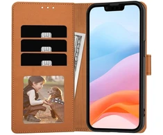 Dėklas Fancy Wallet Samsung S741 S26 FE rudas