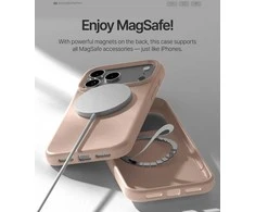 Dėklas Mercury Pure Magsafe Silicon Case Apple iPhone 17 Pro rožinio smėlio