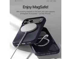 Dėklas Mercury Pure Magsafe Silicon Case Apple iPhone 17 Pro Max tamsiai mėlynas