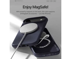Dėklas Mercury Pure Magsafe Silicon Case Apple iPhone Air tamsiai mėlynas