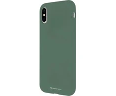 Dėklas Mercury Silikoninis dėklas Samsung A037 A03s tamsiai žalias