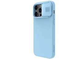 Dėklas Nillkin CamShield Silky Magnetic Silicone Apple iPhone 14 Plus šviesiai mėlynas