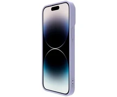 Dėklas Nillkin CamShield Silky Silicone Apple iPhone 15 Plus šviesiai violetinis