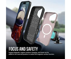 Dėklas Perfectionists Triangle Mag Case Apple iPhone 16 rožinio aukso