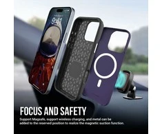 Dėklas Perfectionists Triangle Mag Case Apple iPhone 13 Pro Max violetinis