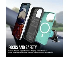 Dėklas Perfectionists Triangle Mag Case Apple iPhone 16 Pro žalias
