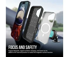 Dėklas Perfectionists Triangle Mag Case Apple iPhone 16 sidabrinis