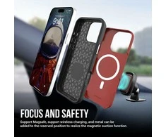 Dėklas Perfectionists Triangle Mag Case Apple iPhone 13 Pro raudonas