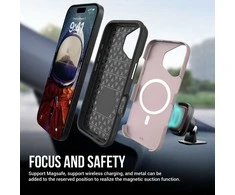 Dėklas Perfectionists Triangle Mag Case Apple iPhone 15 rožinio aukso