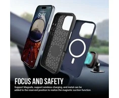Dėklas Perfectionists Triangle Mag Case Apple iPhone 12 Pro Max tamsiai mėlynas