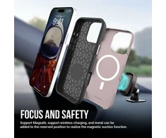 Dėklas Perfectionists Triangle Mag Case Apple iPhone 12/12 Pro rožinio aukso