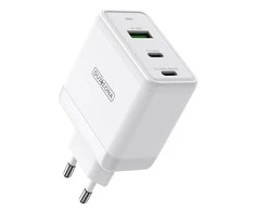Įkroviklis DUZZONA T1 65W 2xUSB-C/USB-A baltas
