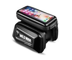 Forever Universalus telefono laikiklis WILDMAN E6S 1,2L 4"- 7" dviračiui su užtrauktuku juodas