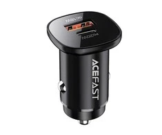 Automobilinis įkroviklis Acefast B1 Mini 38W USB-C+USB-A juodas