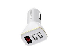 Automobilinis įkroviklis Borofone BZ11 Speed Map Dual Port baltas