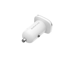 Automobilinis įkroviklis Borofone BZ12 su 2 USB jungtimis (2.4A) baltas