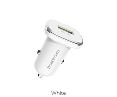 Automobilinis įkroviklis Borofone BZ12A Quick Charge 3.0 (3.0A) baltas