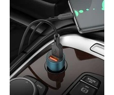 Automobilinis įkroviklis Borofone BZ19B 2xUSB-A QC3.0 36W juodas