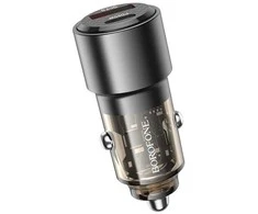 Automobilinis įkroviklis Borofone BZ20A PD65W+QC3.0 83W juodas