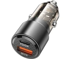Automobilinis įkroviklis Borofone BZ20A PD65W+QC3.0 83W juodas