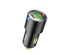 Automobilinis įkroviklis Hoco NZ6 PD45W 2xType-C/1xUSB-A juodas