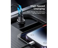 Automobilinis įkroviklis Joyroom JR-CCN05 USB-C/USB-A 30W juodas