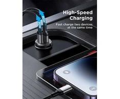 Automobilinis įkroviklis Joyroom CCN06 2xUSB-C 30W juodas