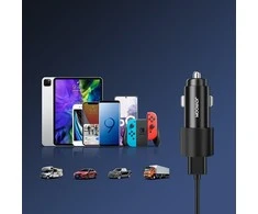 Automobilinis įkroviklis Joyroom JR-CL10 LED 2xUSB 24W juodas