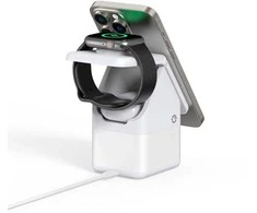 Įkroviklis belaidis DUZZONA W20 4-in-1 MagSafe baltas