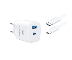 Įkroviklis 3mk Hyper GaN Charger 33W 1xUSB-C + 1xUSB-A baltas